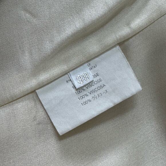 PRADA Women’s Cream Yellow Tweed Button Front Blazer Jacket with Pockets - Picture 8 of 14